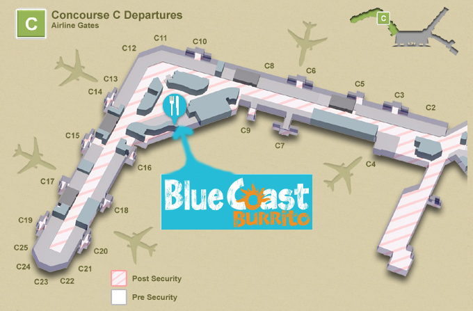 Blue Coast Nashville Airport Map